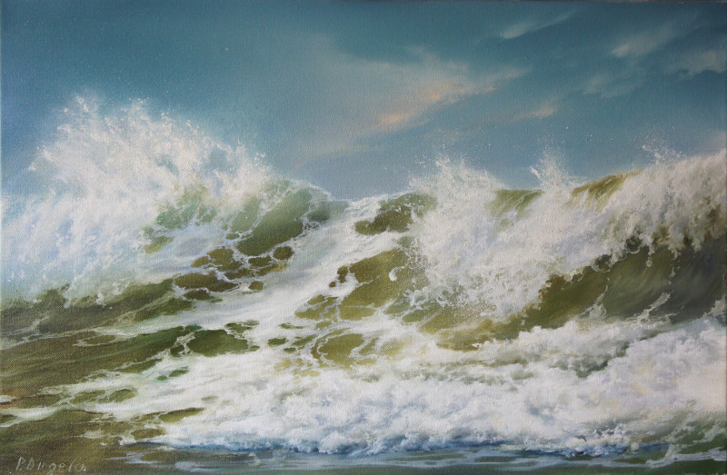 Sea 120 original painting by Povilas Dirgėla. Marine Art