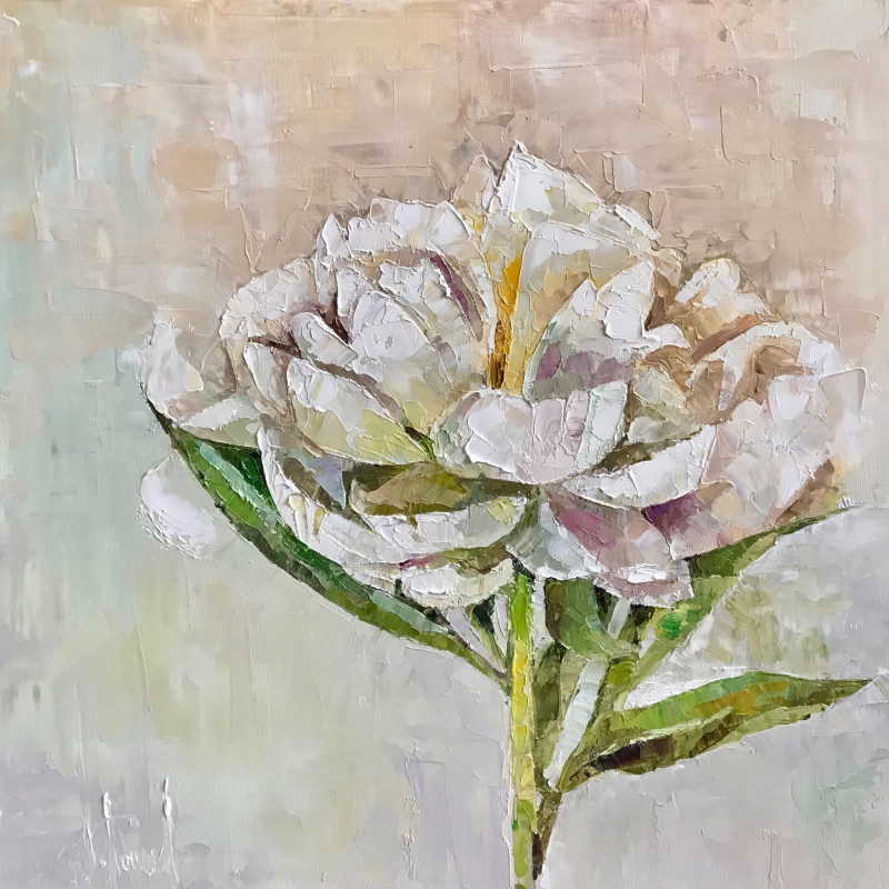 Bloomed original painting by Sigita Paulauskienė. Talk Of Flowers