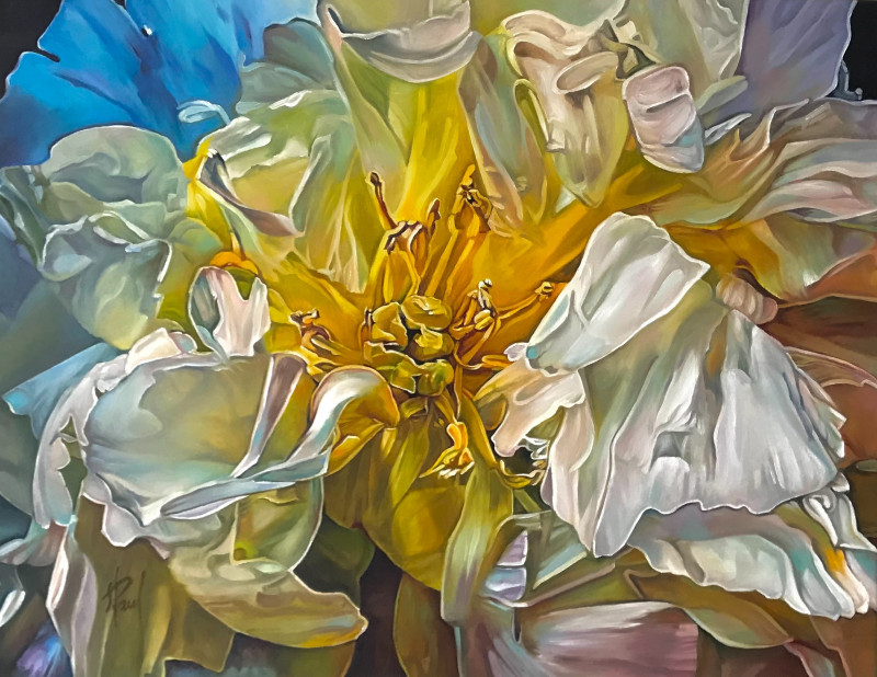 Peony Blossom original painting by Sigita Paulauskienė. Flowers