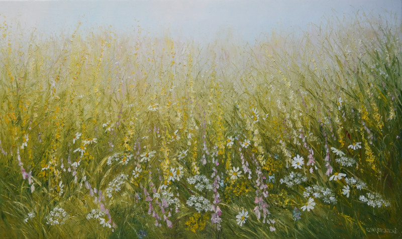 Summer is Here original painting by Danutė Virbickienė. Easter collection