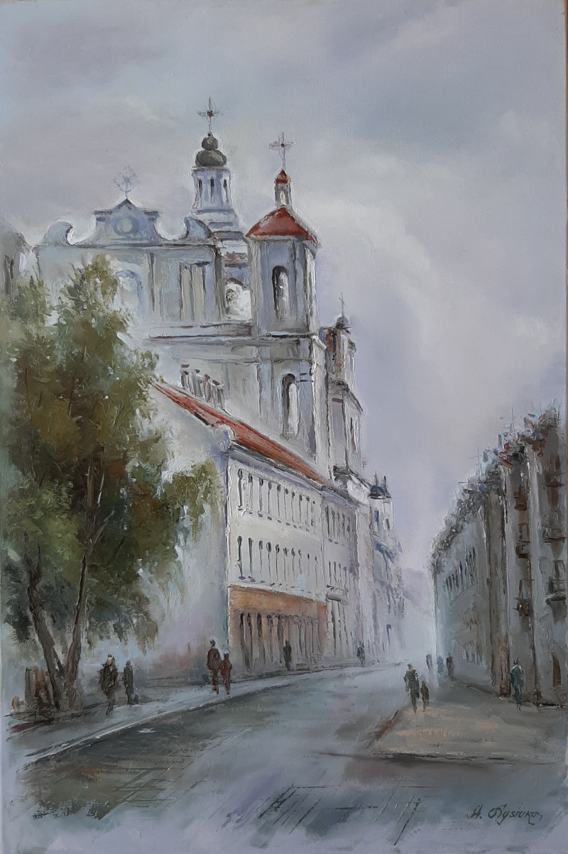 Aleksandras Lysiukas tapytas paveikslas Šv. Dvasios bažnyčia, Urbanistinė tapyba , paveikslai internetu