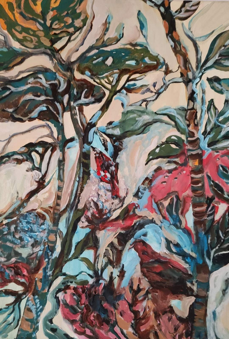 Birutė Butkienė tapytas paveikslas Prisiminimas, Gėlės , paveikslai internetu