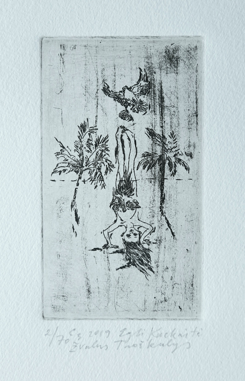 Eglė Kuckaitė tapytas paveikslas Žvalus troškulys, Linijos Menas , paveikslai internetu