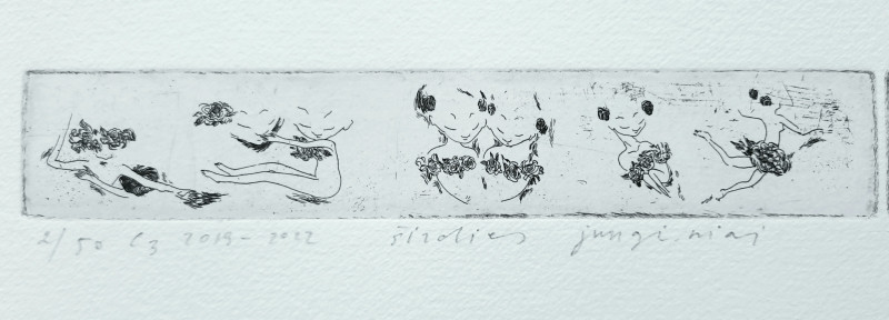 Eglė Kuckaitė tapytas paveikslas Širdies Junginiai, Linijos Menas , paveikslai internetu