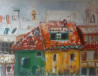 The Roof of the Old Town original painting by Kristina Čivilytė. Urbanistic - Cityscape