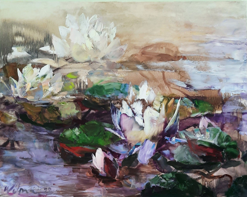 Vilma Vasiliauskaitė tapytas paveikslas Ryto pažadai I, Gėlės , paveikslai internetu