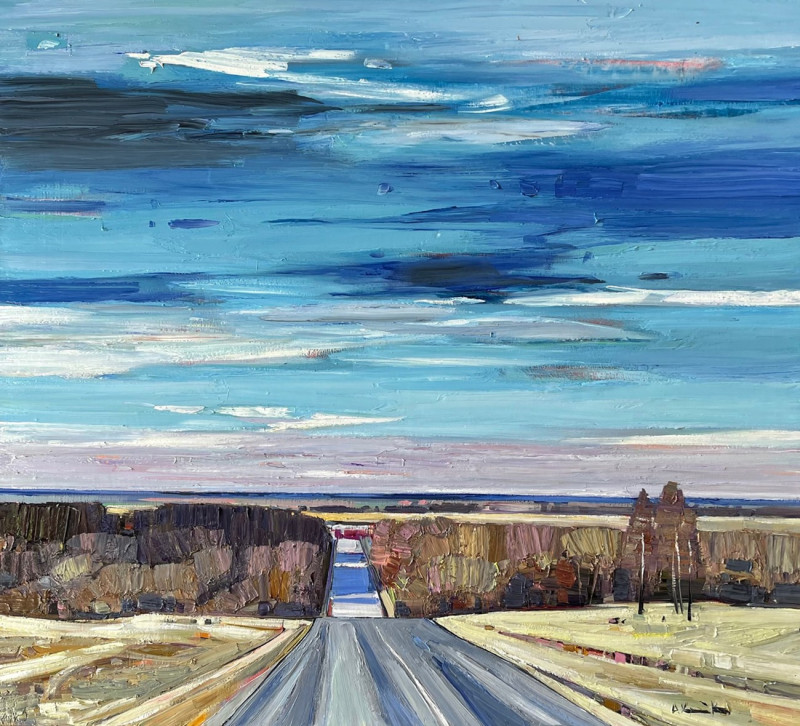 Road original painting by Arvydas Kašauskas. Landscapes