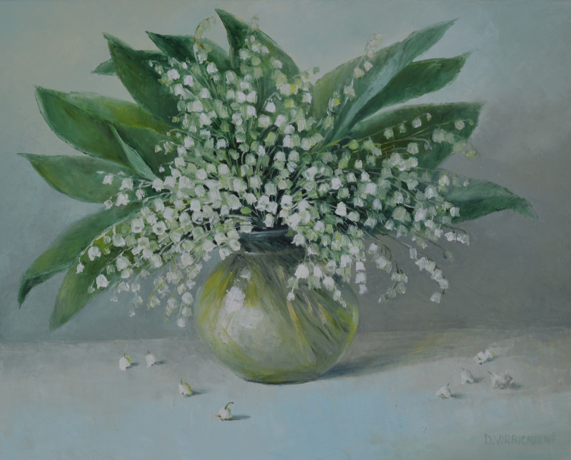 Bows original painting by Danutė Virbickienė. Talk Of Flowers