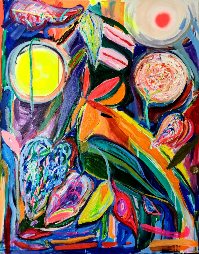 Composition with Flowers original painting by Arvydas Martinaitis. Splash Of Colors