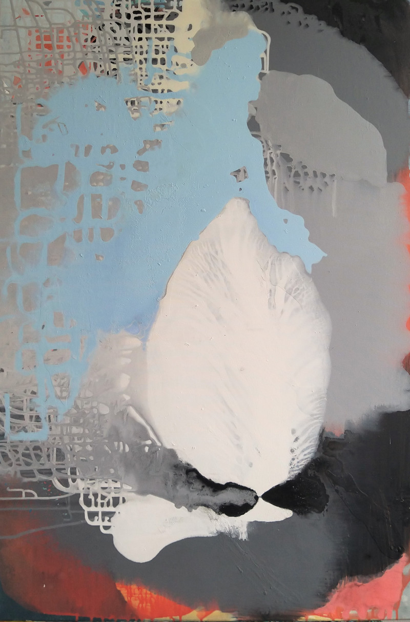 Dalia Kirkutienė tapytas paveikslas Ryšys su realybe, Abstrakti tapyba , paveikslai internetu