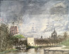 Jerome Cigara tapytas paveikslas Vilnius & Neris, Peizažai , paveikslai internetu