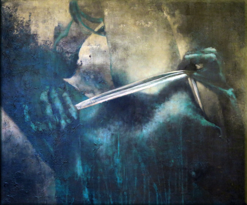 Mindaugas Juodis tapytas paveikslas Smaragdinis rytas, Tapyba su žmonėmis , paveikslai internetu