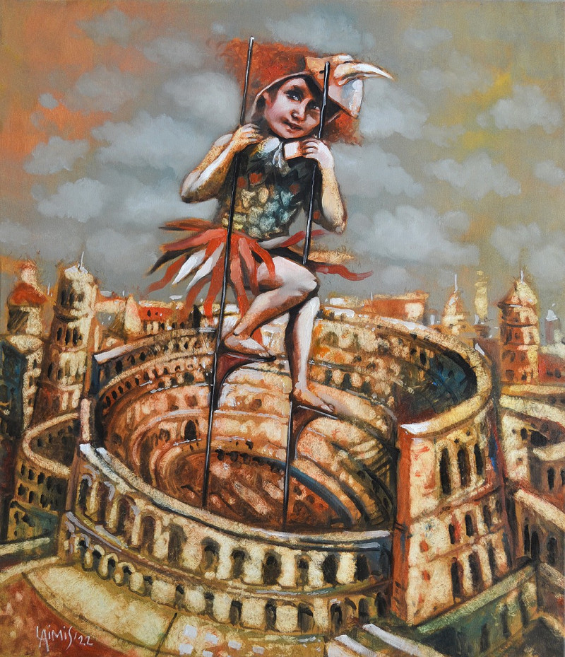 Laimonas Šmergelis tapytas paveikslas Pasirodymas, Išlaisvinta fantazija , paveikslai internetu