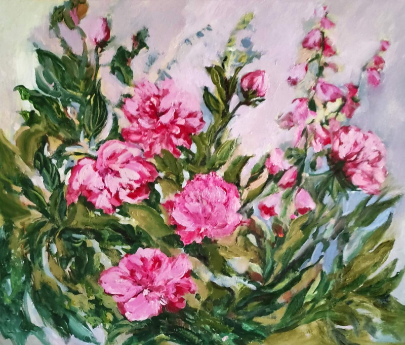 Birutė Butkienė tapytas paveikslas Pinavijos, Gėlės , paveikslai internetu