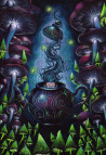 Teapot Journey original painting by Julija Fokina. Freed Fantasy