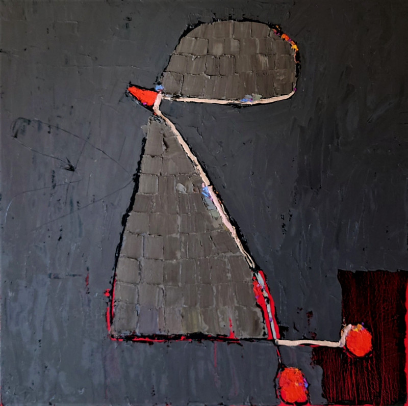 Rytas Jurgelis tapytas paveikslas Vakarinis paukštis, Abstrakti tapyba , paveikslai internetu