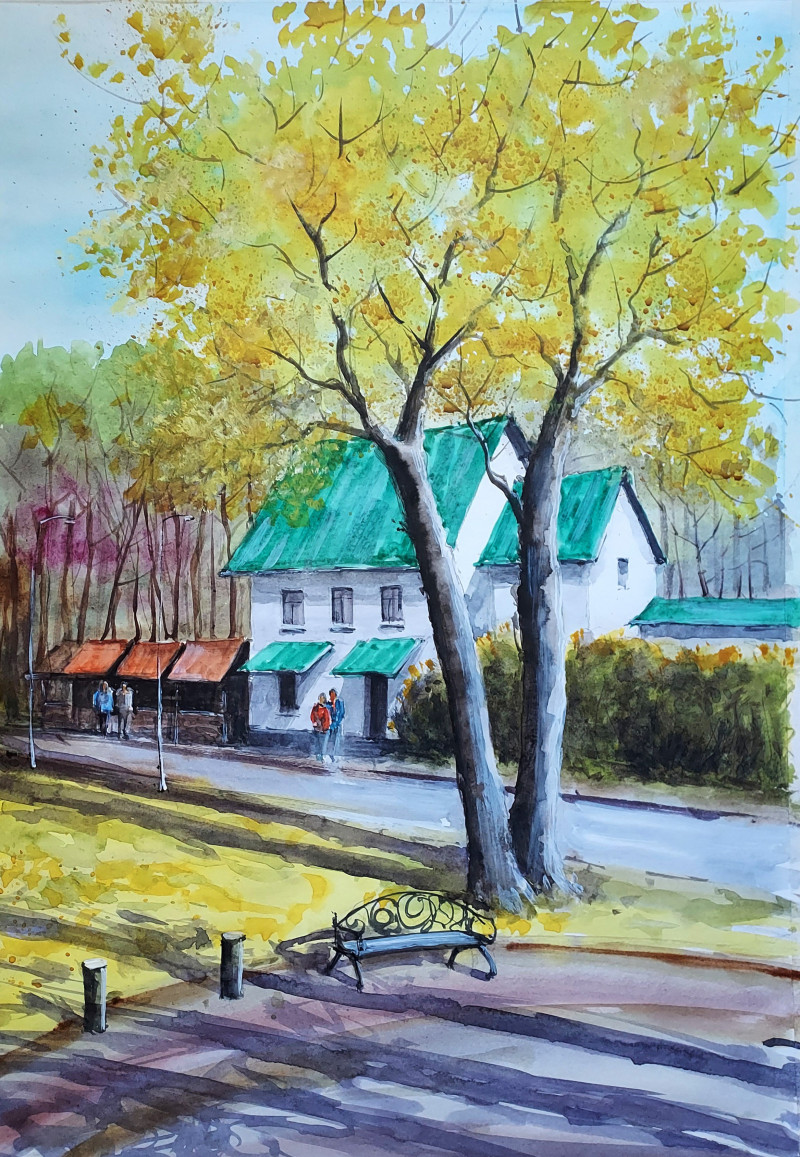Druskininkai. Etudes of Spring / 09 original painting by Eugis Eidukaitis. Landscapes