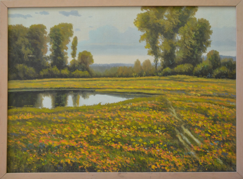 Spring Morning original painting by Rimantas Virbickas. Landscapes