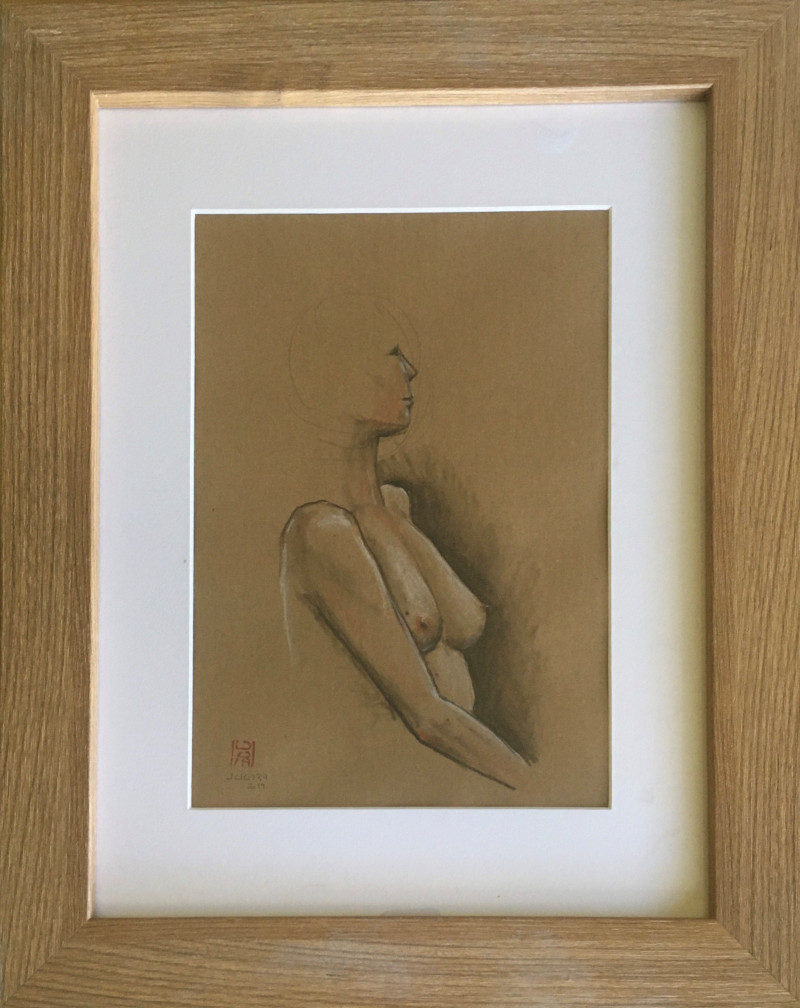 Naked A original painting by Jerome Cigara . Nude