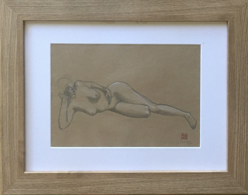 Naked B original painting by Jerome Cigara . Nude