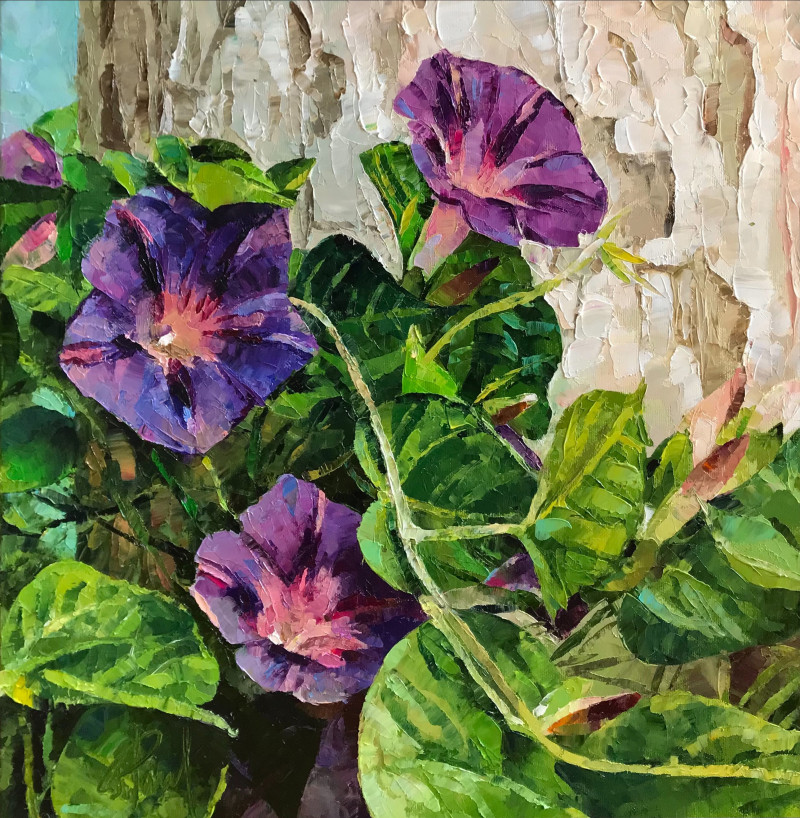 Spinner original painting by Sigita Paulauskienė. Talk Of Flowers
