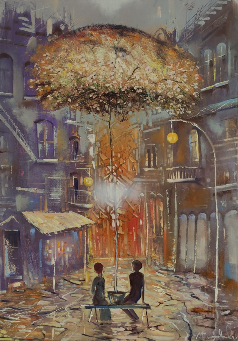 To Plant A Tree... original painting by Alvydas Venslauskas. For Romantics