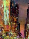 Nijolė Grigonytė-Lozovska tapytas paveikslas Naktinio miesto žiburiai, Urbanistinė tapyba , paveikslai internetu