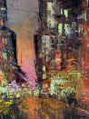 Nijolė Grigonytė-Lozovska tapytas paveikslas Naktinio miesto žiburiai, Urbanistinė tapyba , paveikslai internetu