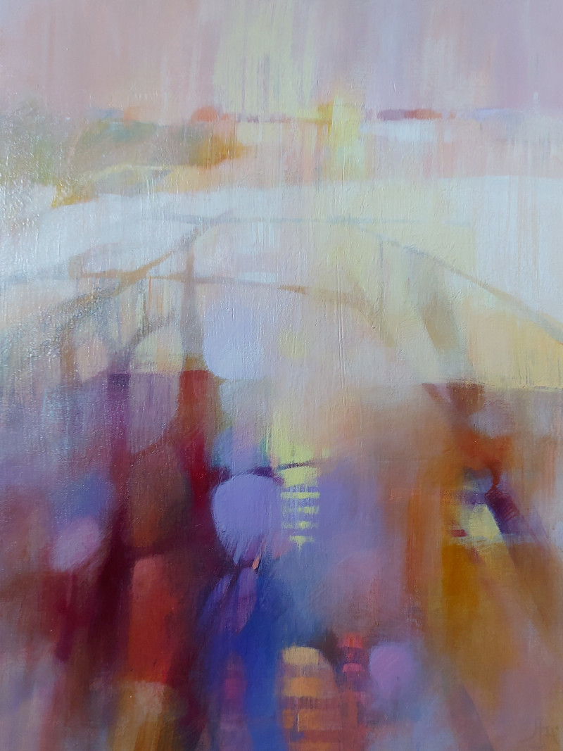 Aistė Jurgilaitė tapytas paveikslas Pavasario nuojauta, Abstrakti tapyba , paveikslai internetu