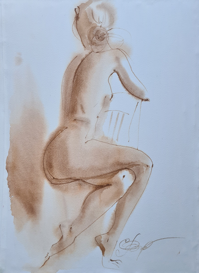 Act No. 24 original painting by Svetlana Ovinova. Nude