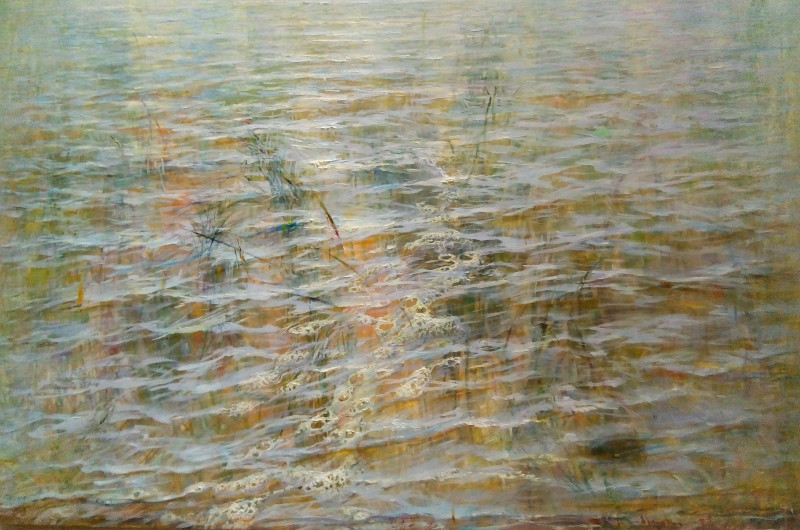 Water with Splashes original painting by Jonas Šidlauskas. Calm paintings