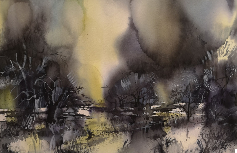 Eglė Lipinskaitė tapytas paveikslas Gamtos atodūsis, Abstrakti tapyba , paveikslai internetu