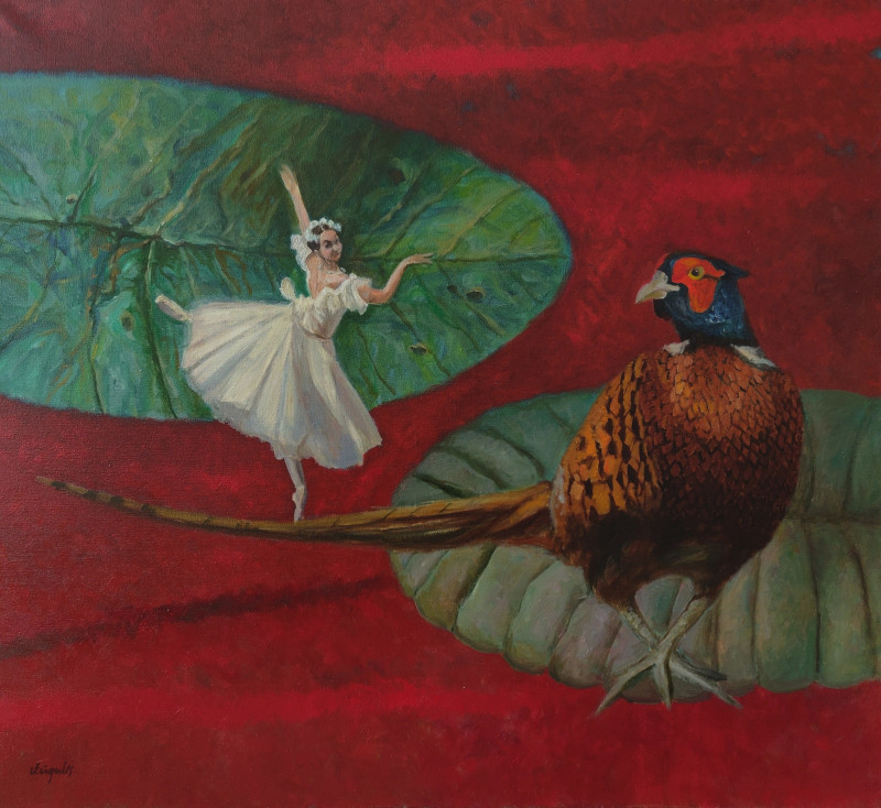 Dancing on the Leaves original painting by Vytautas Žirgulis. Fantastic