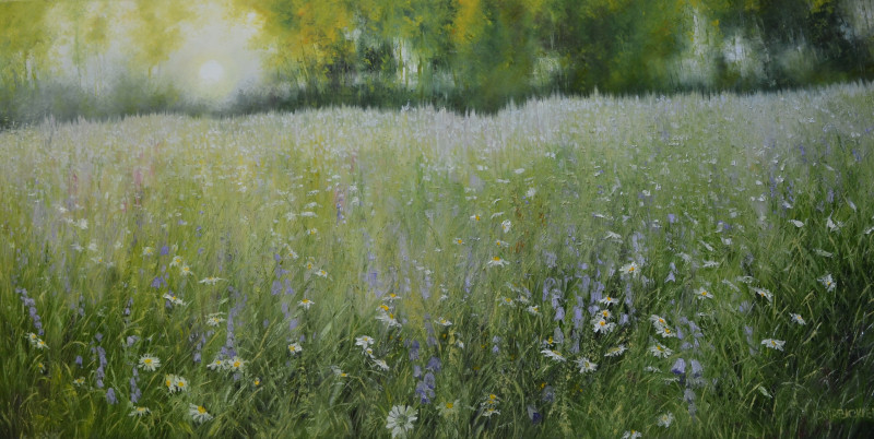 Danutė Virbickienė tapytas paveikslas Vasaros žydėjimas, Gėlės , paveikslai internetu