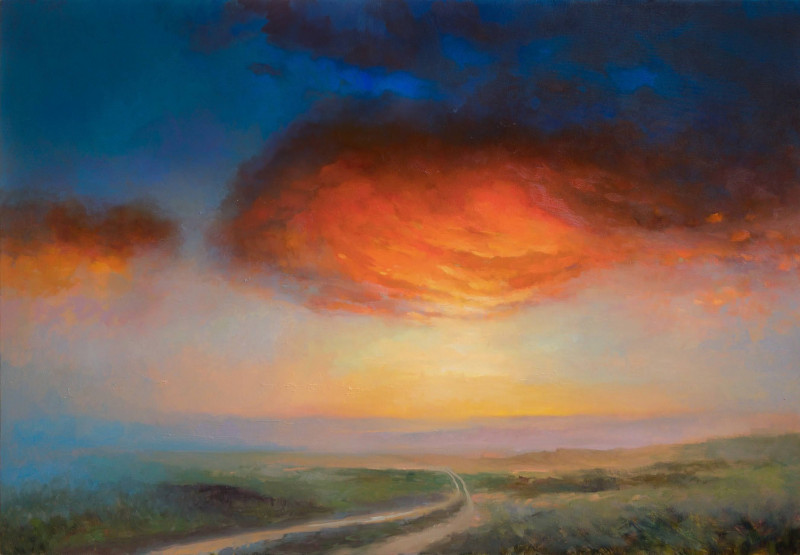 Twilight original painting by Aleksandr Jerochin. Landscapes