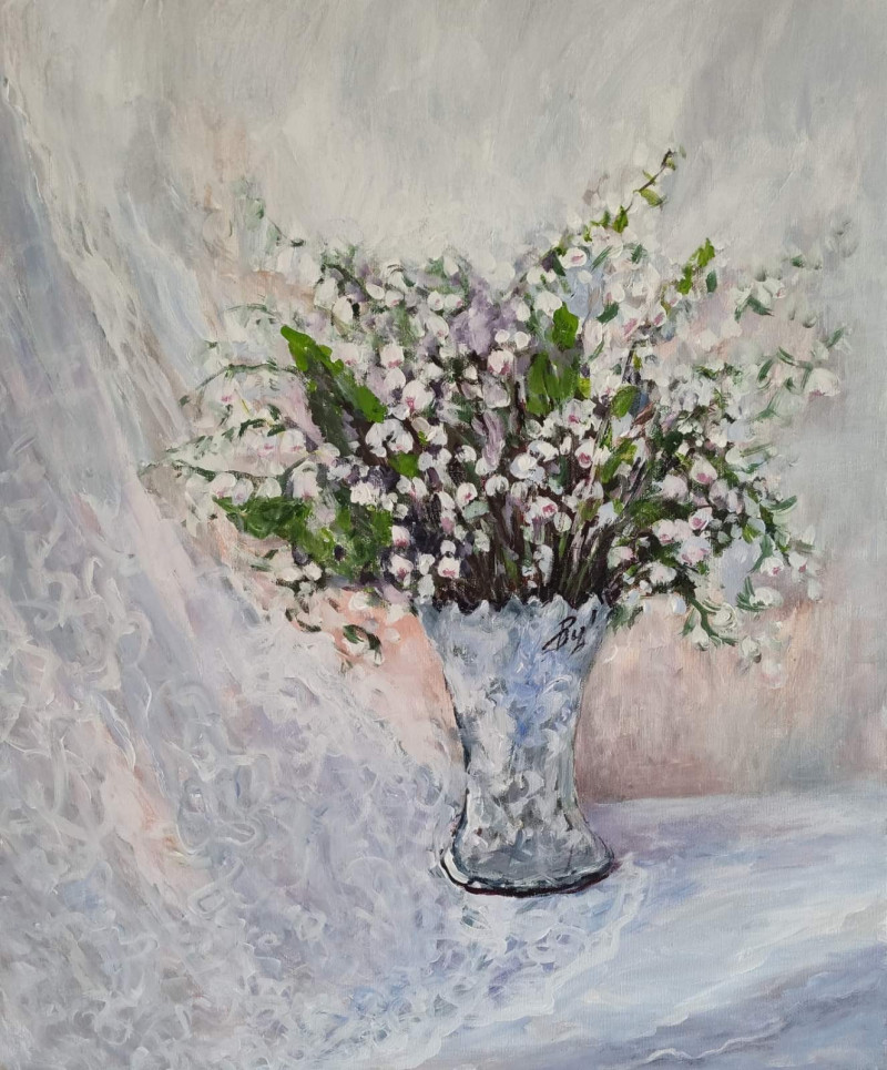 Birutė Butkienė tapytas paveikslas Pakalnutės, Gėlės , paveikslai internetu