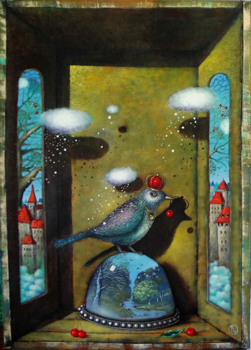 Lina Alchimavičienė tapytas paveikslas Vilniaus žiema, Išlaisvinta fantazija , paveikslai internetu