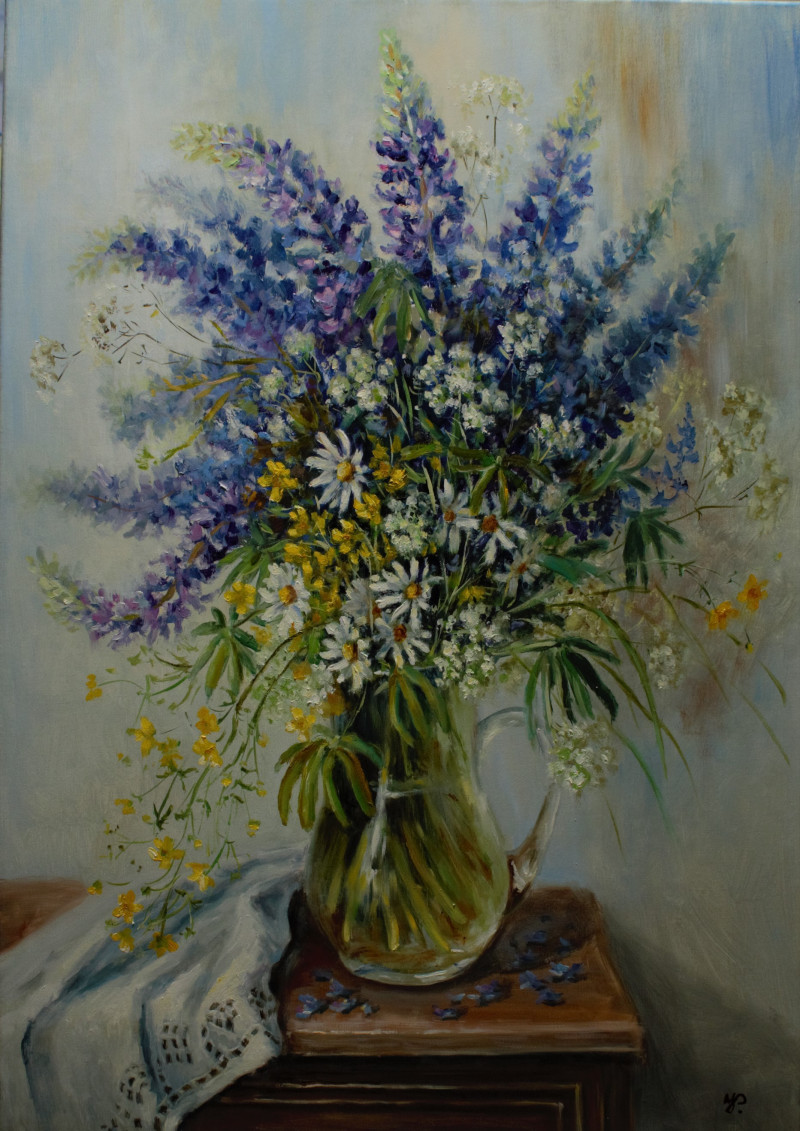 From Lupin Meadows original painting by Irma Pažimeckienė. Flowers