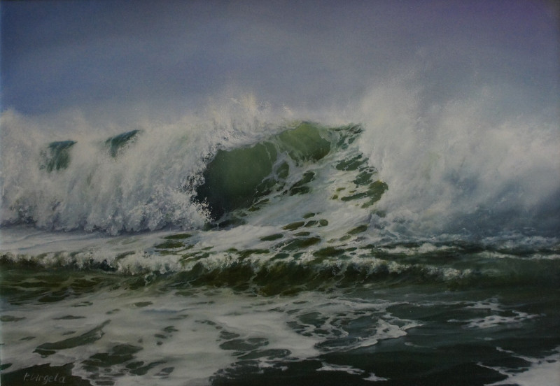 Povilas Dirgėla tapytas paveikslas Jūra 131, Jūros , paveikslai internetu