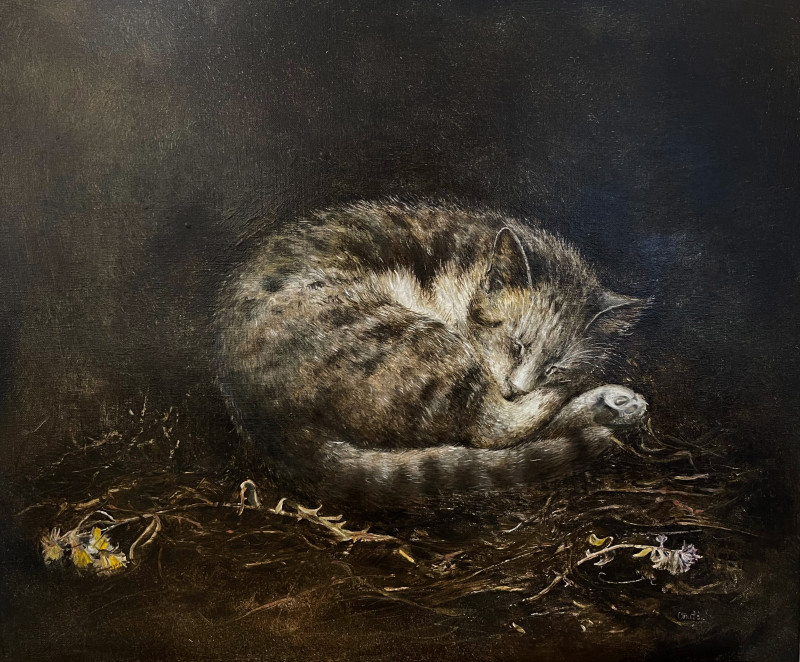 Onutė Juškienė tapytas paveikslas Šiene, Animalistiniai paveikslai , paveikslai internetu