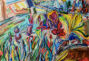 Irises original painting by Arvydas Martinaitis. Abstract Paintings