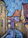 Vincas Andrius (Vincas Andriušis) tapytas paveikslas Bernardinų gatvelė, Urbanistinė tapyba , paveikslai internetu
