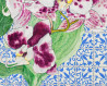Orchids with Moroccan motifs original painting by Natalie Levkovska. Flowers