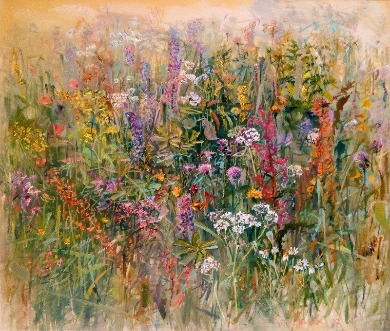 Midsummer Colors original painting by Jonas Šidlauskas. Talk Of Flowers