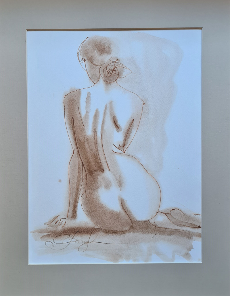 Nude No. 25 original painting by Svetlana Ovinova. Nude
