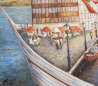 In the flow of the year (Klaipeda) original painting by Voldemaras Valius. Urbanistic - Cityscape
