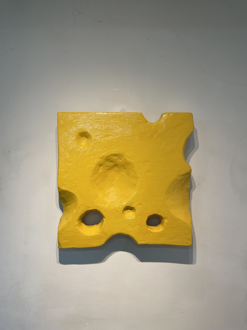 Cheese original painting by Domas Mykolas. Sculpture