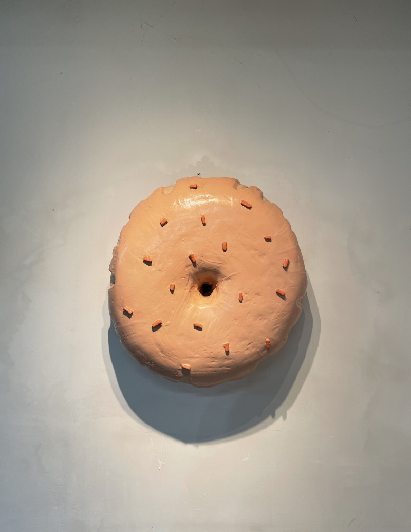 Donut original painting by Domas Mykolas. Sculpture