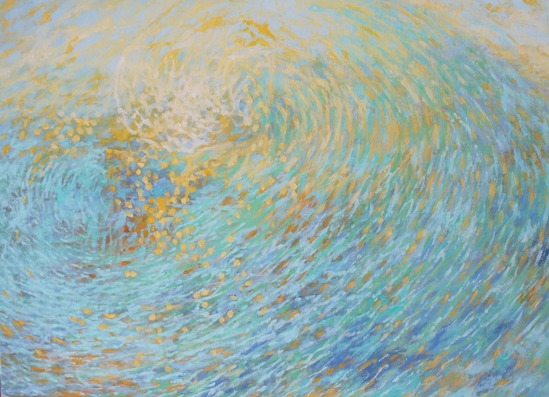 Rasa Kondrusevičienė tapytas paveikslas Diena prie jūros, Abstrakti tapyba , paveikslai internetu