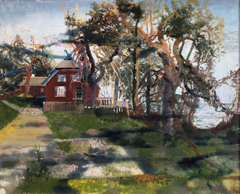 Near Thomas Mann Cabin original painting by Gražina Vitartaitė. Landscapes